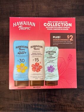 New! Hawaiian Tropic Sunscreen Lotion Combo Pack